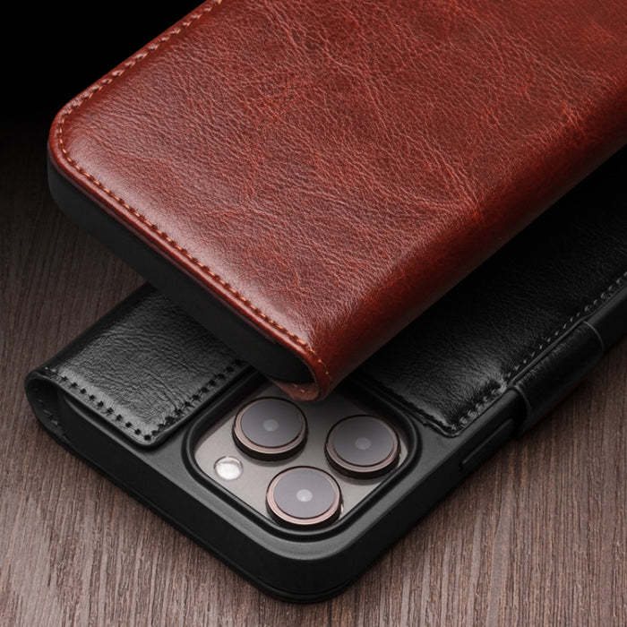 Funda para teléfono QIALINO Classic 103 con hebilla de cuero genuino, For iPhone 17 Pro Max, For iPhone 17 Pro, For iPhone 17, For iPhone Air, For iPhone 15 Pro Max, For iPhone 15 Pro, For iPhone 15 Plus, For iPhone 15