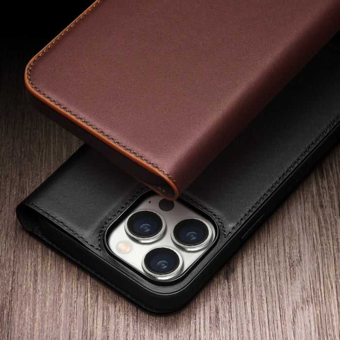 Funda para teléfono QIALINO Classic Gen2 de cuero genuino, For iPhone 15 Pro Max, For iPhone 15 Pro, For iPhone 15 Plus, For iPhone 15