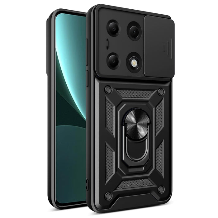 Caja híbrida del teléfono de la PC del diseño TPU de la cubierta de la cámara deslizante, For Xiaomi Redmi 14R / 14C / Poco C75, For Xiaomi Poco M6 Pro 4G, For Xiaomi Redmi A3, For Xiaomi Redmi Note 13 Pro 4G Global, For Xiaomi Redmi Note 13 4G Global ...