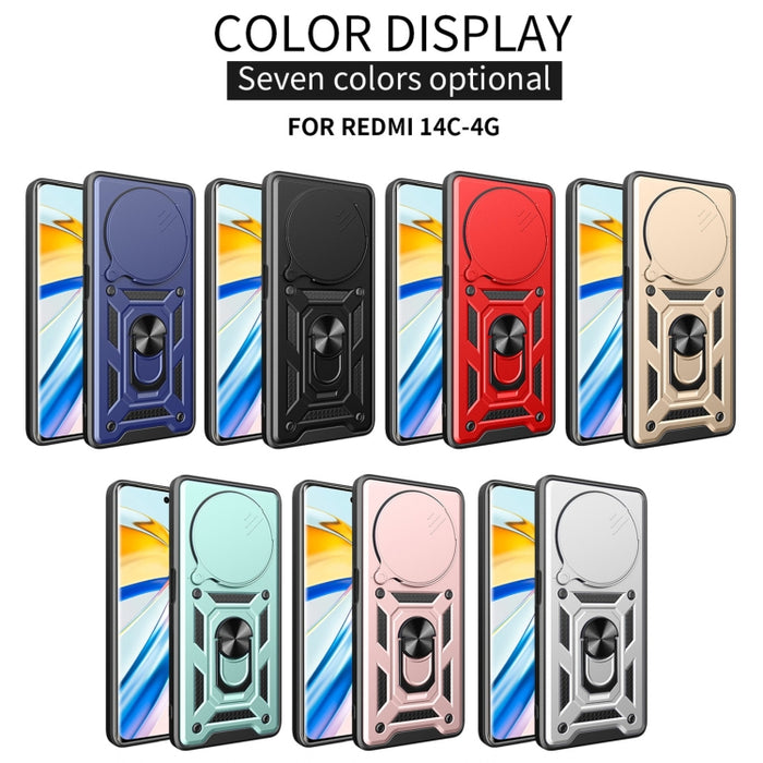 Caja híbrida del teléfono de la PC del diseño TPU de la cubierta de la cámara deslizante, For Xiaomi Redmi 14R / 14C / Poco C75, For Xiaomi Poco M6 Pro 4G, For Xiaomi Redmi A3, For Xiaomi Redmi Note 13 Pro 4G Global, For Xiaomi Redmi Note 13 4G Global ...