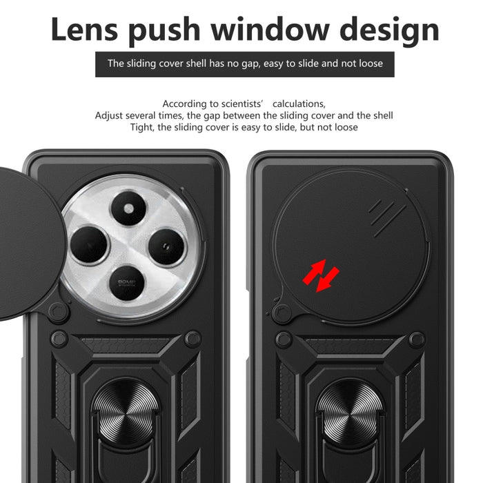 Caja híbrida del teléfono de la PC del diseño TPU de la cubierta de la cámara deslizante, For Xiaomi Redmi 14R / 14C / Poco C75, For Xiaomi Poco M6 Pro 4G, For Xiaomi Redmi A3, For Xiaomi Redmi Note 13 Pro 4G Global, For Xiaomi Redmi Note 13 4G Global ...