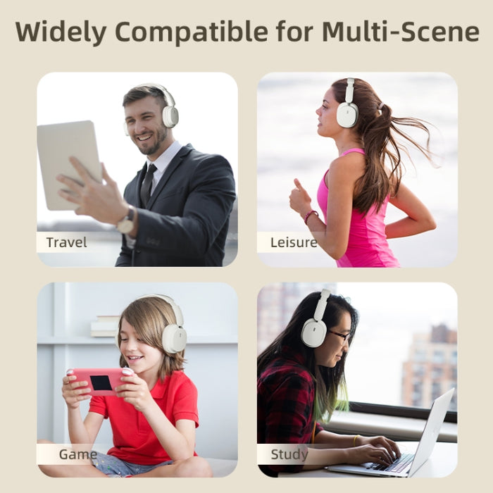 Auriculares inalámbricos plegables para juegos con reducción de ruido ENC estéreo de alta definición T2 con micrófono, T2