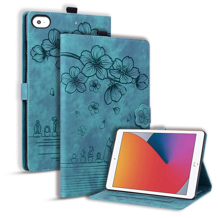 Funda para tableta de cuero inteligente con relieve de gato Sakura de dibujos animados, For iPad Pro 13 2025 / 2024, For iPad Pro 11 2025 / 2024, For iPad mini 6 / mini 2024, For iPad Pro 12.9 2022 / 2021, For iPad Pro 11 2022 / Air 10.9 2022          ...