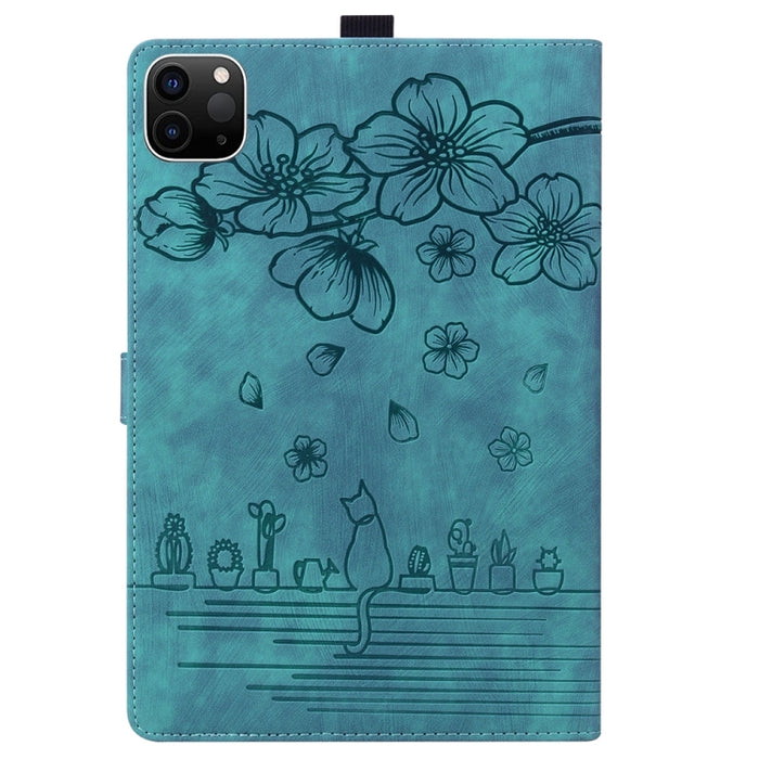 Funda para tableta de cuero inteligente con relieve de gato Sakura de dibujos animados, For iPad Pro 13 2025 / 2024, For iPad Pro 11 2025 / 2024, For iPad mini 6 / mini 2024, For iPad Pro 12.9 2022 / 2021, For iPad Pro 11 2022 / Air 10.9 2022          ...