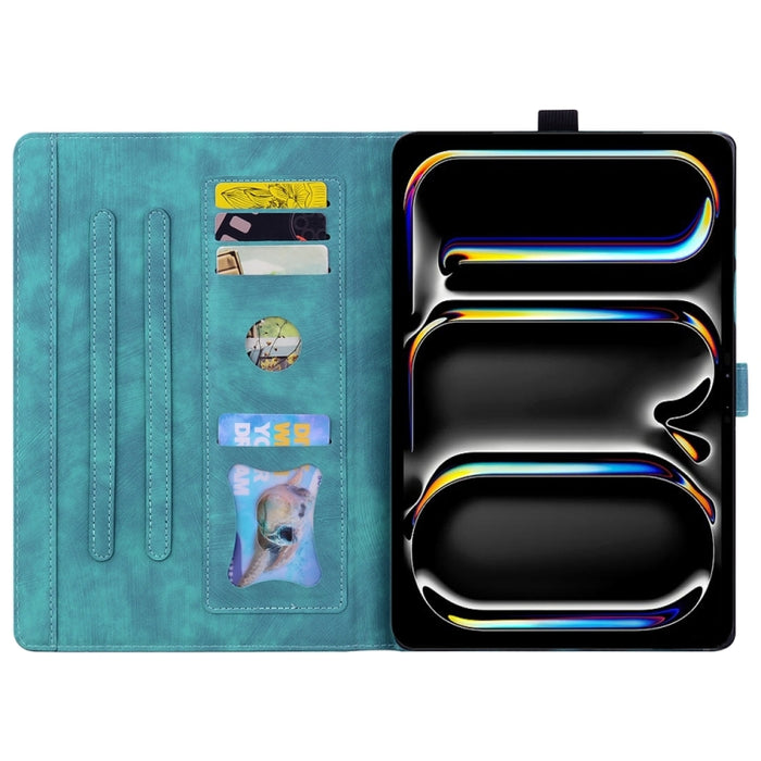 Funda para tableta de cuero inteligente con relieve de gato Sakura de dibujos animados, For iPad Pro 13 2025 / 2024, For iPad Pro 11 2025 / 2024, For iPad mini 6 / mini 2024, For iPad Pro 12.9 2022 / 2021, For iPad Pro 11 2022 / Air 10.9 2022          ...