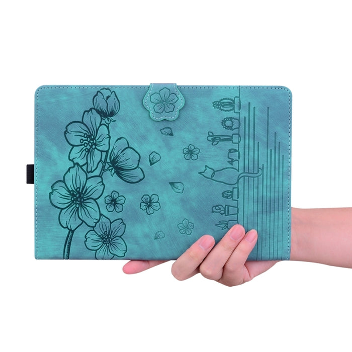 Funda para tableta de cuero inteligente con relieve de gato Sakura de dibujos animados, For iPad Pro 13 2025 / 2024, For iPad Pro 11 2025 / 2024, For iPad mini 6 / mini 2024, For iPad Pro 12.9 2022 / 2021, For iPad Pro 11 2022 / Air 10.9 2022          ...