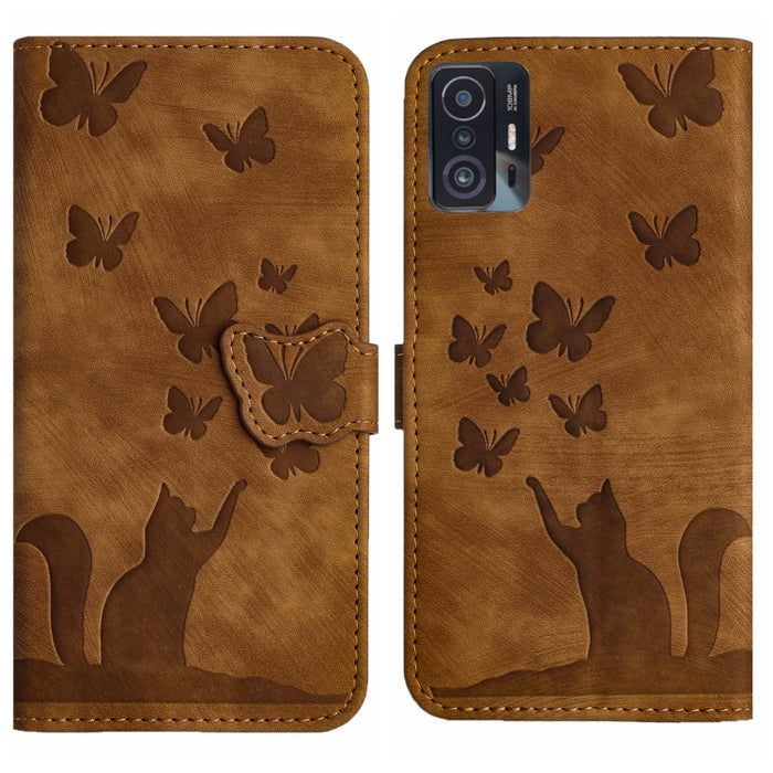 Funda para teléfono con tapa de cuero con estampado de gato y mariposa, For Xiaomi Redmi Note 13 Pro 4G, For Xiaomi Redmi Note 13 4G, For Xiaomi Redmi 13C / POCO C65, For Xiaomi 14 Pro, For Xiaomi 14, For Xiaomi Redmi Note 13 5G                        ...