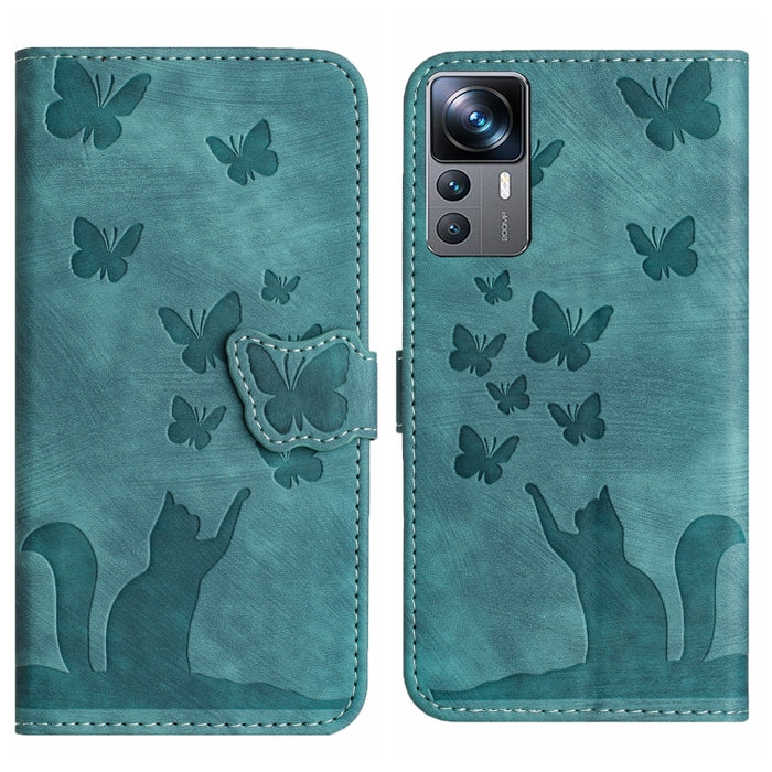 Funda para teléfono con tapa de cuero con estampado de gato y mariposa, For Xiaomi Redmi Note 13 Pro 4G, For Xiaomi Redmi Note 13 4G, For Xiaomi Redmi 13C / POCO C65, For Xiaomi 14 Pro, For Xiaomi 14, For Xiaomi Redmi Note 13 5G                        ...