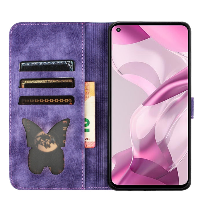 Funda para teléfono con tapa de cuero con estampado de gato y mariposa, For Xiaomi Mi 11 Lite, For Xiaomi Redmi Note 10 / 10S, For Xiaomi Redmi Note 10 Pro, For Xiaomi Poco M3/Redmi Note 9 4G, For Xiaomi Redmi 9A, For Xiaomi Redmi 9                    ...
