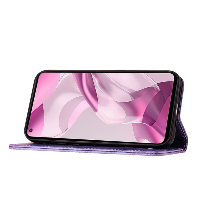 Funda para teléfono con tapa de cuero con estampado de gato y mariposa, For Xiaomi Mi 11 Lite, For Xiaomi Redmi Note 10 / 10S, For Xiaomi Redmi Note 10 Pro, For Xiaomi Poco M3/Redmi Note 9 4G, For Xiaomi Redmi 9A, For Xiaomi Redmi 9                    ...