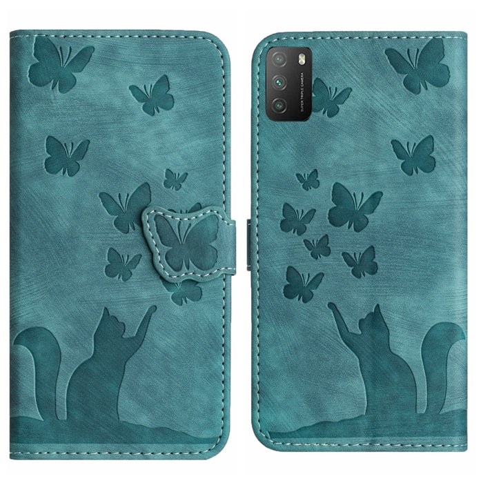 Funda para teléfono con tapa de cuero con estampado de gato y mariposa, For Xiaomi Mi 11 Lite, For Xiaomi Redmi Note 10 / 10S, For Xiaomi Redmi Note 10 Pro, For Xiaomi Poco M3/Redmi Note 9 4G, For Xiaomi Redmi 9A, For Xiaomi Redmi 9                    ...