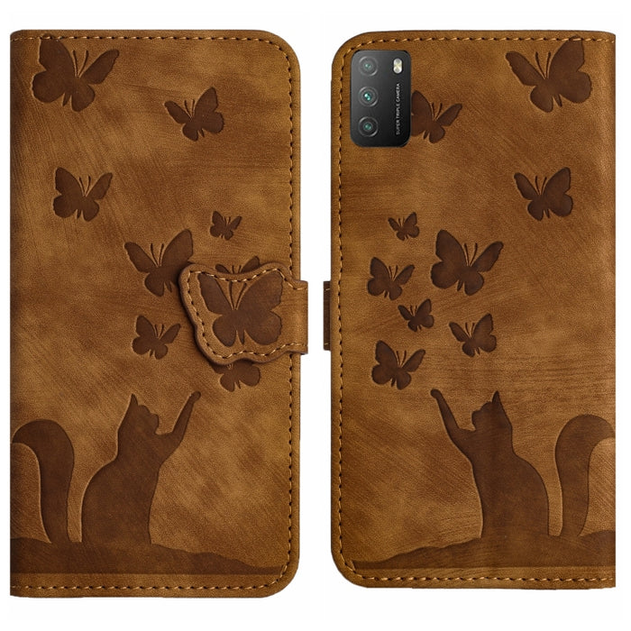 Funda para teléfono con tapa de cuero con estampado de gato y mariposa, For Xiaomi Mi 11 Lite, For Xiaomi Redmi Note 10 / 10S, For Xiaomi Redmi Note 10 Pro, For Xiaomi Poco M3/Redmi Note 9 4G, For Xiaomi Redmi 9A, For Xiaomi Redmi 9                    ...