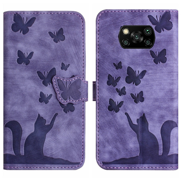 Funda para teléfono con tapa de cuero con estampado de gato y mariposa, For Xiaomi Redmi Note 13 Pro 4G, For Xiaomi Redmi Note 13 4G, For Xiaomi Redmi 13C / POCO C65, For Xiaomi 14 Pro, For Xiaomi 14, For Xiaomi Redmi Note 13 5G                        ...