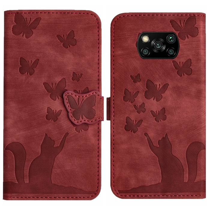 Funda para teléfono con tapa de cuero con estampado de gato y mariposa, For Xiaomi Redmi Note 13 Pro 4G, For Xiaomi Redmi Note 13 4G, For Xiaomi Redmi 13C / POCO C65, For Xiaomi 14 Pro, For Xiaomi 14, For Xiaomi Redmi Note 13 5G                        ...