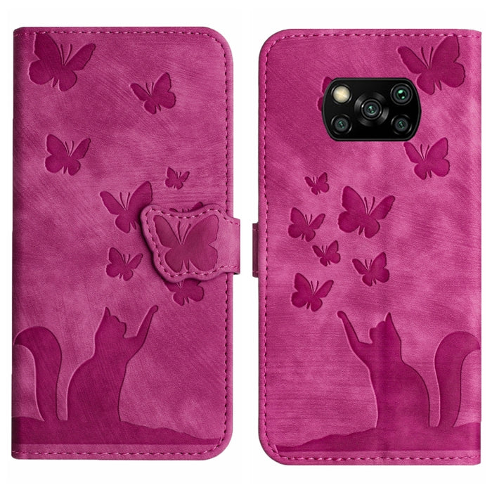 Funda para teléfono con tapa de cuero con estampado de gato y mariposa, For Xiaomi Redmi Note 13 Pro 4G, For Xiaomi Redmi Note 13 4G, For Xiaomi Redmi 13C / POCO C65, For Xiaomi 14 Pro, For Xiaomi 14, For Xiaomi Redmi Note 13 5G                        ...