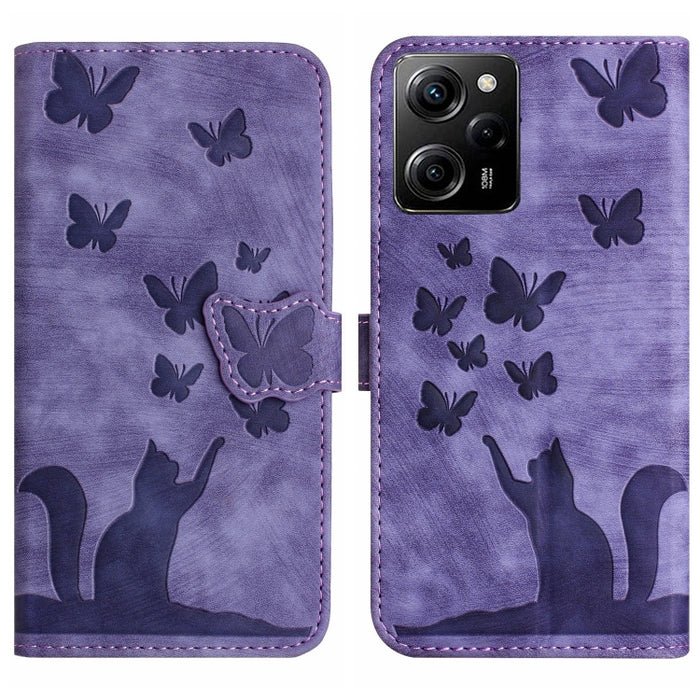 Funda para teléfono con tapa de cuero con estampado de gato y mariposa, For Xiaomi Redmi Note 13 Pro 4G, For Xiaomi Redmi Note 13 4G, For Xiaomi Redmi 13C / POCO C65, For Xiaomi 14 Pro, For Xiaomi 14, For Xiaomi Redmi Note 13 5G                        ...