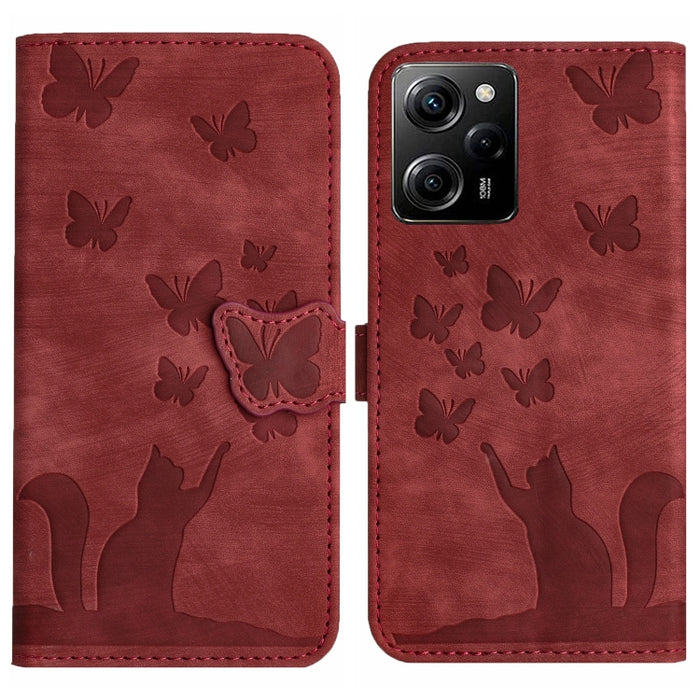 Funda para teléfono con tapa de cuero con estampado de gato y mariposa, For Xiaomi Redmi Note 13 Pro 4G, For Xiaomi Redmi Note 13 4G, For Xiaomi Redmi 13C / POCO C65, For Xiaomi 14 Pro, For Xiaomi 14, For Xiaomi Redmi Note 13 5G                        ...