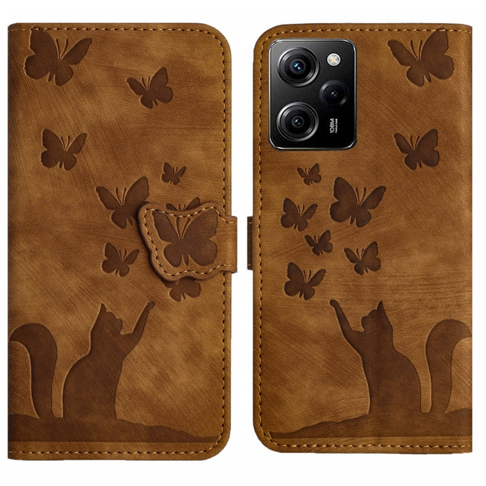 Funda para teléfono con tapa de cuero con estampado de gato y mariposa, For Xiaomi Redmi Note 13 Pro 4G, For Xiaomi Redmi Note 13 4G, For Xiaomi Redmi 13C / POCO C65, For Xiaomi 14 Pro, For Xiaomi 14, For Xiaomi Redmi Note 13 5G                        ...