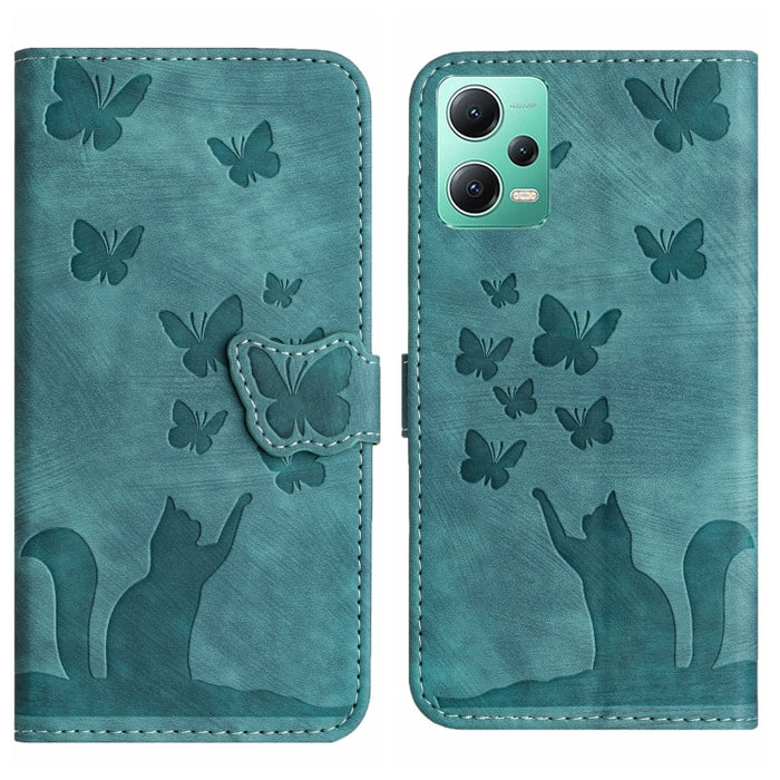 Funda para teléfono con tapa de cuero con estampado de gato y mariposa, For Xiaomi Redmi Note 13 Pro 4G, For Xiaomi Redmi Note 13 4G, For Xiaomi Redmi 13C / POCO C65, For Xiaomi 14 Pro, For Xiaomi 14, For Xiaomi Redmi Note 13 5G                        ...