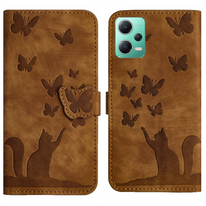 Funda para teléfono con tapa de cuero con estampado de gato y mariposa, For Xiaomi Redmi Note 13 Pro 4G, For Xiaomi Redmi Note 13 4G, For Xiaomi Redmi 13C / POCO C65, For Xiaomi 14 Pro, For Xiaomi 14, For Xiaomi Redmi Note 13 5G                        ...