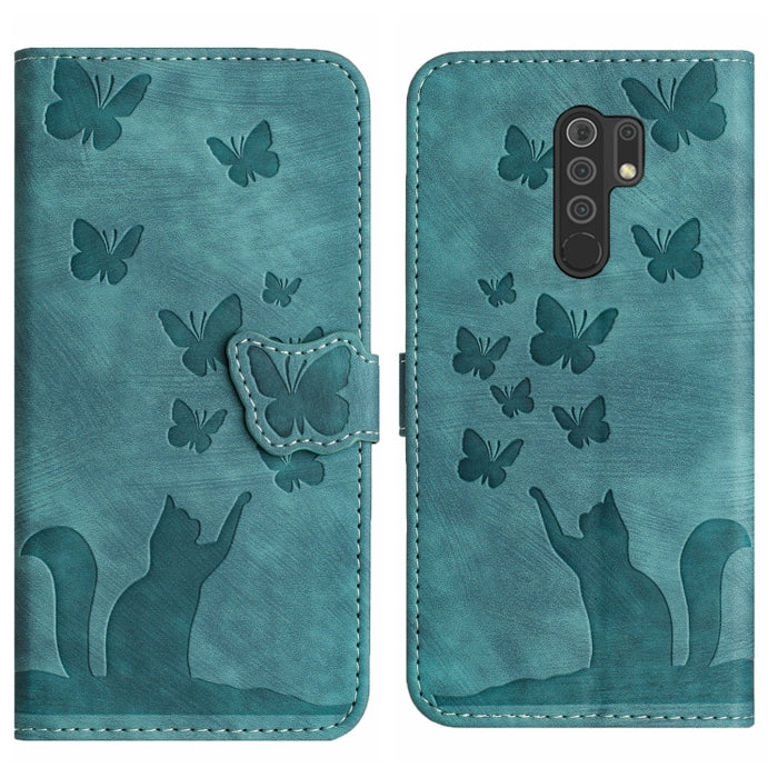 Funda para teléfono con tapa de cuero con estampado de gato y mariposa, For Xiaomi Mi 11 Lite, For Xiaomi Redmi Note 10 / 10S, For Xiaomi Redmi Note 10 Pro, For Xiaomi Poco M3/Redmi Note 9 4G, For Xiaomi Redmi 9A, For Xiaomi Redmi 9                    ...
