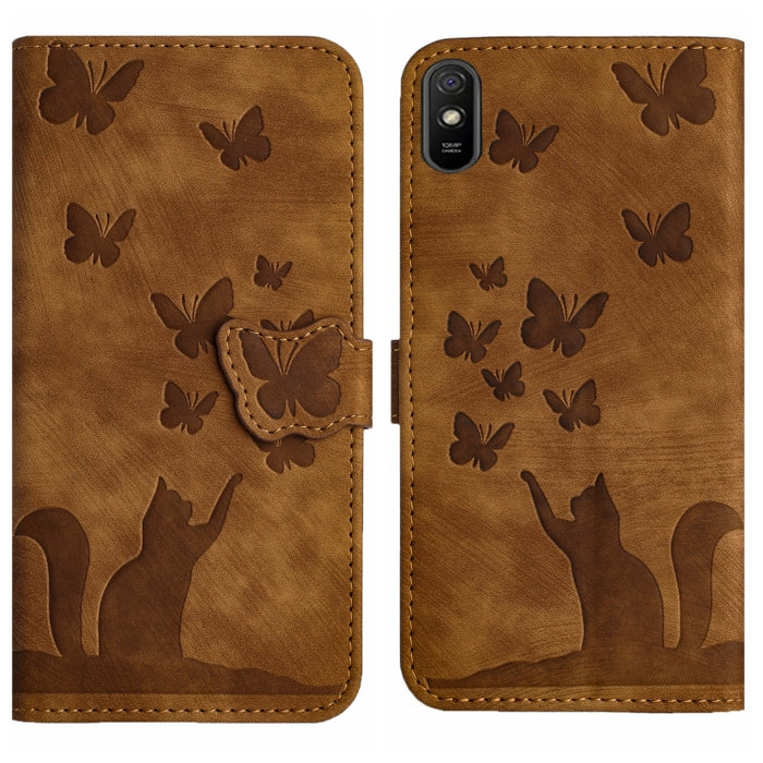 Funda para teléfono con tapa de cuero con estampado de gato y mariposa, For Xiaomi Mi 11 Lite, For Xiaomi Redmi Note 10 / 10S, For Xiaomi Redmi Note 10 Pro, For Xiaomi Poco M3/Redmi Note 9 4G, For Xiaomi Redmi 9A, For Xiaomi Redmi 9                    ...
