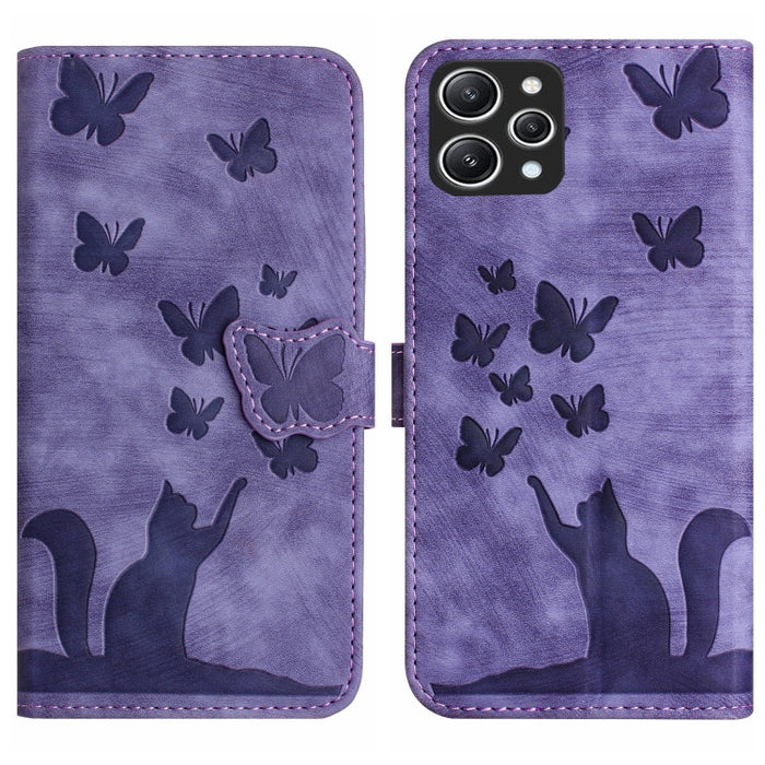 Funda para teléfono con tapa de cuero con estampado de gato y mariposa, For Xiaomi Redmi Note 13 Pro 4G, For Xiaomi Redmi Note 13 4G, For Xiaomi Redmi 13C / POCO C65, For Xiaomi 14 Pro, For Xiaomi 14, For Xiaomi Redmi Note 13 5G                        ...