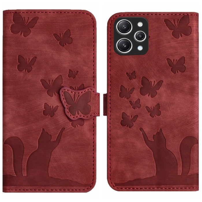Funda para teléfono con tapa de cuero con estampado de gato y mariposa, For Xiaomi Redmi Note 13 Pro 4G, For Xiaomi Redmi Note 13 4G, For Xiaomi Redmi 13C / POCO C65, For Xiaomi 14 Pro, For Xiaomi 14, For Xiaomi Redmi Note 13 5G                        ...