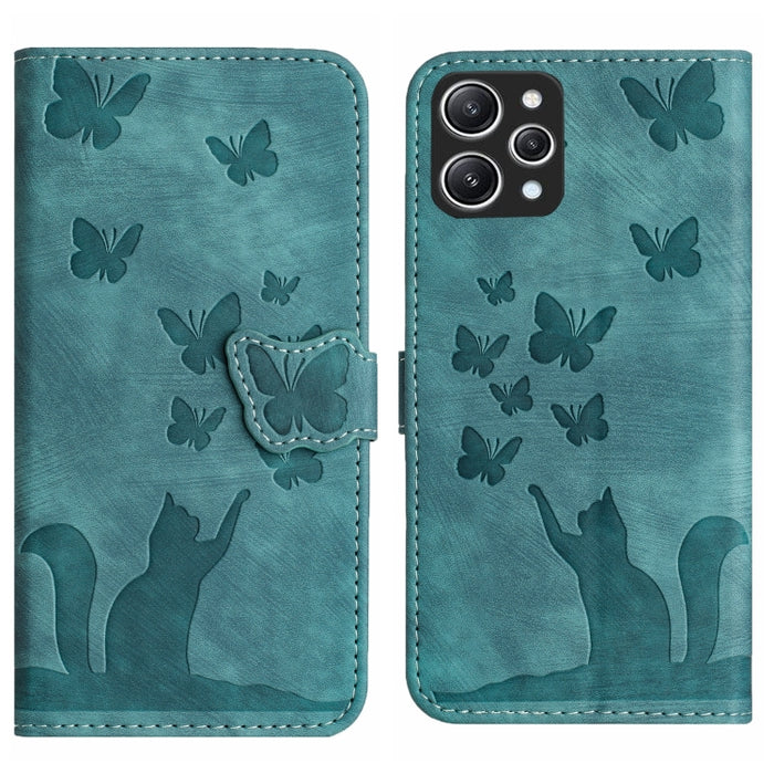 Funda para teléfono con tapa de cuero con estampado de gato y mariposa, For Xiaomi Redmi Note 13 Pro 4G, For Xiaomi Redmi Note 13 4G, For Xiaomi Redmi 13C / POCO C65, For Xiaomi 14 Pro, For Xiaomi 14, For Xiaomi Redmi Note 13 5G                        ...
