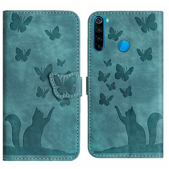 Funda para teléfono con tapa de cuero con estampado de gato y mariposa, For Xiaomi Mi 11 Lite, For Xiaomi Redmi Note 10 / 10S, For Xiaomi Redmi Note 10 Pro, For Xiaomi Poco M3/Redmi Note 9 4G, For Xiaomi Redmi 9A, For Xiaomi Redmi 9                    ...