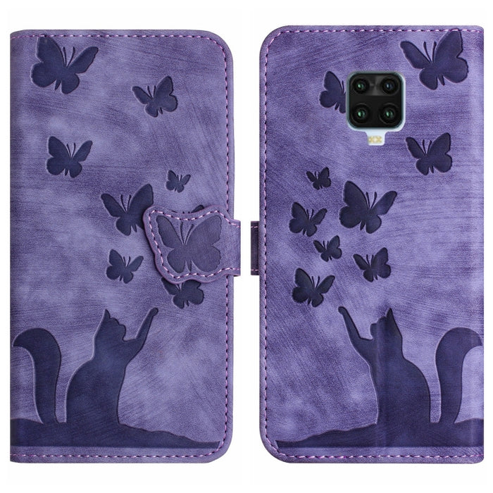 Funda para teléfono con tapa de cuero con estampado de gato y mariposa, For Xiaomi Mi 11 Lite, For Xiaomi Redmi Note 10 / 10S, For Xiaomi Redmi Note 10 Pro, For Xiaomi Poco M3/Redmi Note 9 4G, For Xiaomi Redmi 9A, For Xiaomi Redmi 9                    ...