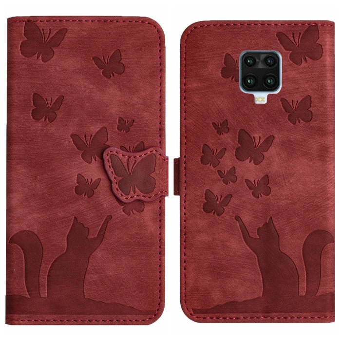 Funda para teléfono con tapa de cuero con estampado de gato y mariposa, For Xiaomi Mi 11 Lite, For Xiaomi Redmi Note 10 / 10S, For Xiaomi Redmi Note 10 Pro, For Xiaomi Poco M3/Redmi Note 9 4G, For Xiaomi Redmi 9A, For Xiaomi Redmi 9                    ...