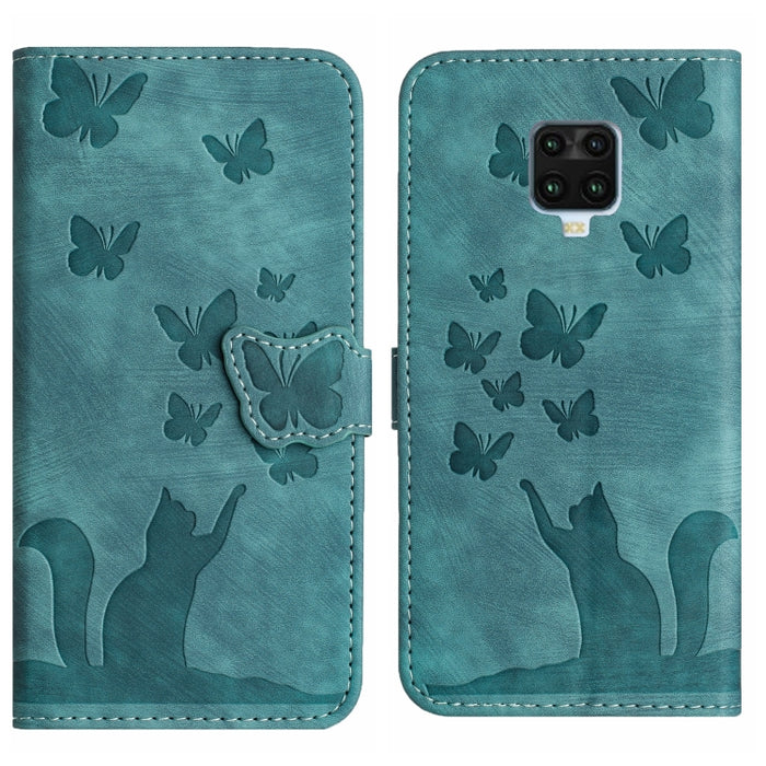 Funda para teléfono con tapa de cuero con estampado de gato y mariposa, For Xiaomi Mi 11 Lite, For Xiaomi Redmi Note 10 / 10S, For Xiaomi Redmi Note 10 Pro, For Xiaomi Poco M3/Redmi Note 9 4G, For Xiaomi Redmi 9A, For Xiaomi Redmi 9                    ...