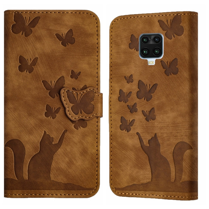 Funda para teléfono con tapa de cuero con estampado de gato y mariposa, For Xiaomi Mi 11 Lite, For Xiaomi Redmi Note 10 / 10S, For Xiaomi Redmi Note 10 Pro, For Xiaomi Poco M3/Redmi Note 9 4G, For Xiaomi Redmi 9A, For Xiaomi Redmi 9                    ...