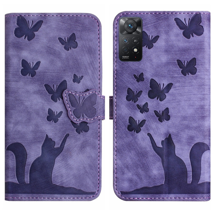 Funda para teléfono con tapa de cuero con estampado de gato y mariposa, For Xiaomi Redmi Note 13 Pro 4G, For Xiaomi Redmi Note 13 4G, For Xiaomi Redmi 13C / POCO C65, For Xiaomi 14 Pro, For Xiaomi 14, For Xiaomi Redmi Note 13 5G                        ...