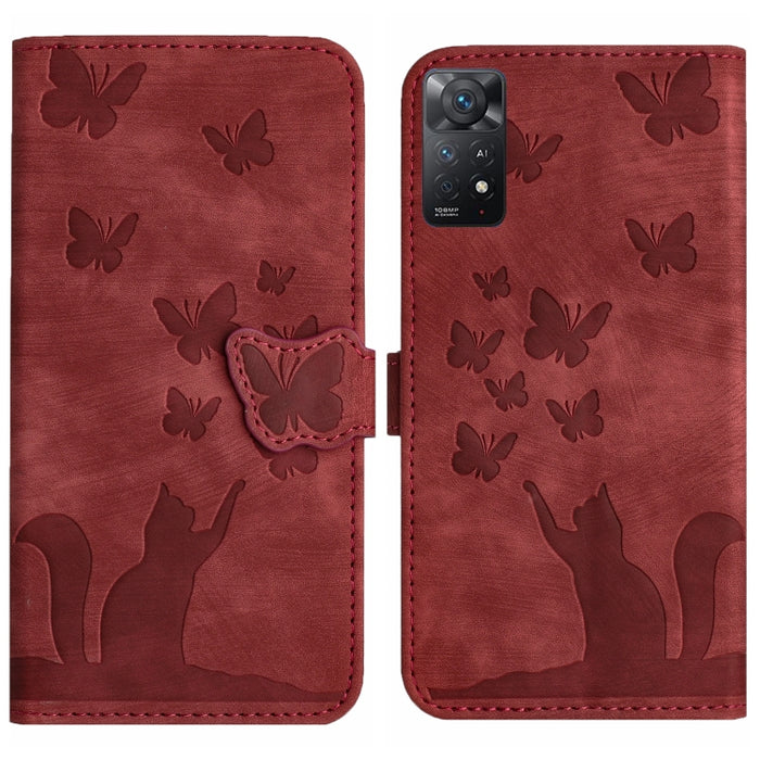 Funda para teléfono con tapa de cuero con estampado de gato y mariposa, For Xiaomi Redmi Note 13 Pro 4G, For Xiaomi Redmi Note 13 4G, For Xiaomi Redmi 13C / POCO C65, For Xiaomi 14 Pro, For Xiaomi 14, For Xiaomi Redmi Note 13 5G                        ...