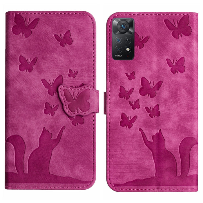 Funda para teléfono con tapa de cuero con estampado de gato y mariposa, For Xiaomi Redmi Note 13 Pro 4G, For Xiaomi Redmi Note 13 4G, For Xiaomi Redmi 13C / POCO C65, For Xiaomi 14 Pro, For Xiaomi 14, For Xiaomi Redmi Note 13 5G                        ...