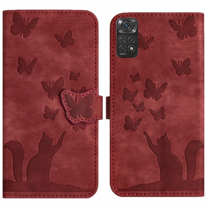 Funda para teléfono con tapa de cuero con estampado de gato y mariposa, For Xiaomi Redmi Note 13 Pro 4G, For Xiaomi Redmi Note 13 4G, For Xiaomi Redmi 13C / POCO C65, For Xiaomi 14 Pro, For Xiaomi 14, For Xiaomi Redmi Note 13 5G                        ...
