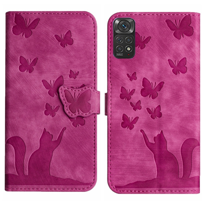 Funda para teléfono con tapa de cuero con estampado de gato y mariposa, For Xiaomi Redmi Note 13 Pro 4G, For Xiaomi Redmi Note 13 4G, For Xiaomi Redmi 13C / POCO C65, For Xiaomi 14 Pro, For Xiaomi 14, For Xiaomi Redmi Note 13 5G                        ...
