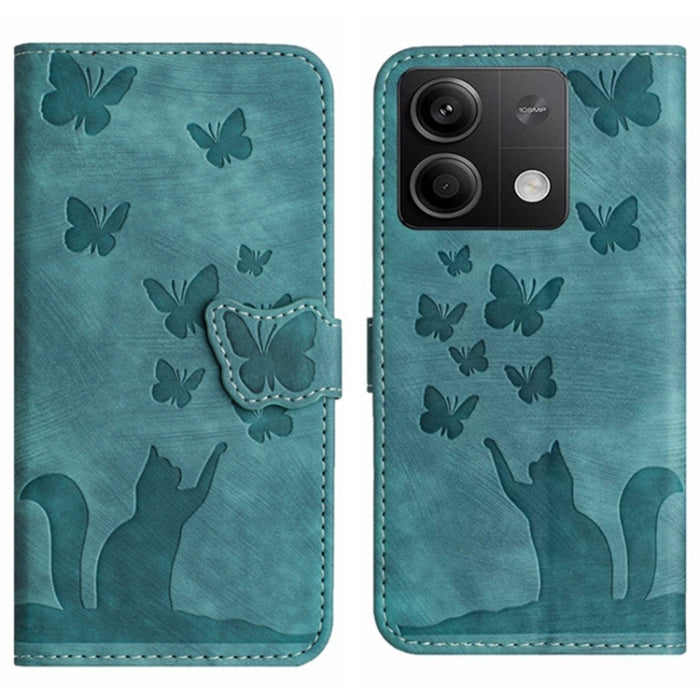 Funda para teléfono con tapa de cuero con estampado de gato y mariposa, For Xiaomi Redmi Note 13 Pro 4G, For Xiaomi Redmi Note 13 4G, For Xiaomi Redmi 13C / POCO C65, For Xiaomi 14 Pro, For Xiaomi 14, For Xiaomi Redmi Note 13 5G                        ...