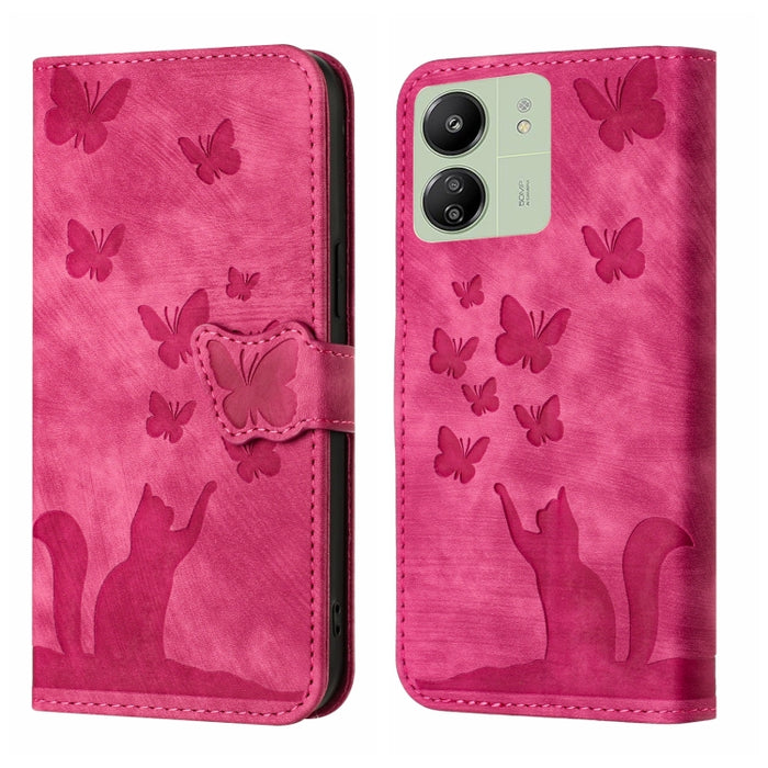 Funda para teléfono con tapa de cuero con estampado de gato y mariposa, For Xiaomi Redmi Note 13 Pro 4G, For Xiaomi Redmi Note 13 4G, For Xiaomi Redmi 13C / POCO C65, For Xiaomi 14 Pro, For Xiaomi 14, For Xiaomi Redmi Note 13 5G                        ...