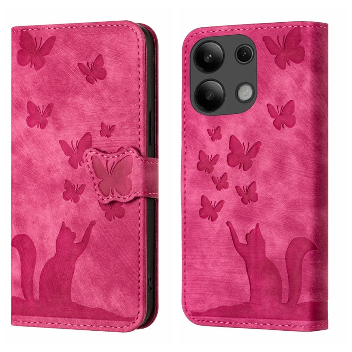 Funda para teléfono con tapa de cuero con estampado de gato y mariposa, For Xiaomi Redmi Note 13 Pro 4G, For Xiaomi Redmi Note 13 4G, For Xiaomi Redmi 13C / POCO C65, For Xiaomi 14 Pro, For Xiaomi 14, For Xiaomi Redmi Note 13 5G                        ...