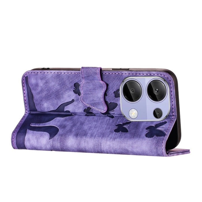 Funda para teléfono con tapa de cuero con estampado de gato y mariposa, For Xiaomi Redmi Note 13 Pro 4G, For Xiaomi Redmi Note 13 4G, For Xiaomi Redmi 13C / POCO C65, For Xiaomi 14 Pro, For Xiaomi 14, For Xiaomi Redmi Note 13 5G                        ...