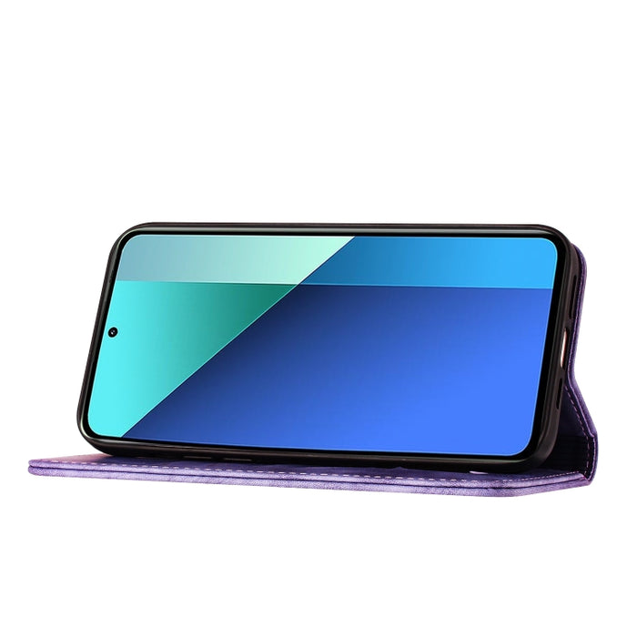 Funda para teléfono con tapa de cuero con estampado de gato y mariposa, For Xiaomi Redmi Note 13 Pro 4G, For Xiaomi Redmi Note 13 4G, For Xiaomi Redmi 13C / POCO C65, For Xiaomi 14 Pro, For Xiaomi 14, For Xiaomi Redmi Note 13 5G                        ...