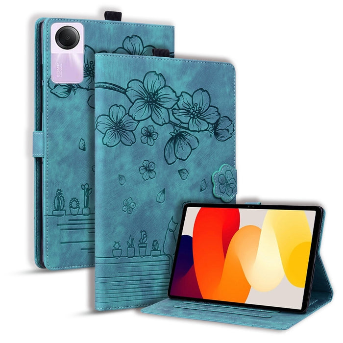 Funda para tableta de cuero con relieve de gato Sakura de dibujos animados, For Xiaomi Redmi Pad 2 SE 9.7 2026, For Xiaomi Pad 8 / 8 Pro / 7 / 7 Pro, For Xiaomi Redmi Pad 2 Pro / Pro 12.1, For Xiaomi Redmi K Pad, For Xiaomi Redmi Pad 2                 ...