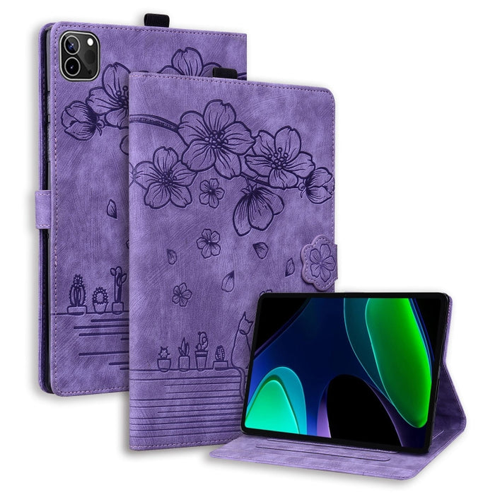 Funda para tableta de cuero con relieve de gato Sakura de dibujos animados, For Xiaomi Redmi Pad 2 SE 9.7 2026, For Xiaomi Pad 8 / 8 Pro / 7 / 7 Pro, For Xiaomi Redmi Pad 2 Pro / Pro 12.1, For Xiaomi Redmi K Pad, For Xiaomi Redmi Pad 2                 ...