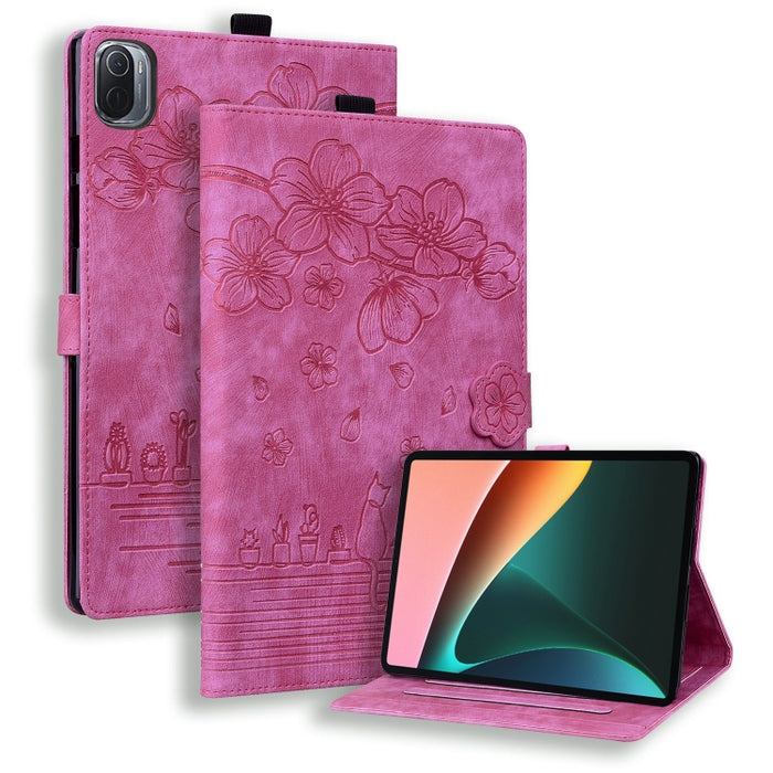 Funda para tableta de cuero con relieve de gato Sakura de dibujos animados, For Xiaomi Redmi Pad 2 SE 9.7 2026, For Xiaomi Pad 8 / 8 Pro / 7 / 7 Pro, For Xiaomi Redmi Pad 2 Pro / Pro 12.1, For Xiaomi Redmi K Pad, For Xiaomi Redmi Pad 2                 ...