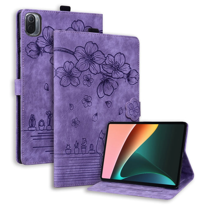 Funda para tableta de cuero con relieve de gato Sakura de dibujos animados, For Xiaomi Redmi Pad 2 SE 9.7 2026, For Xiaomi Pad 8 / 8 Pro / 7 / 7 Pro, For Xiaomi Redmi Pad 2 Pro / Pro 12.1, For Xiaomi Redmi K Pad, For Xiaomi Redmi Pad 2                 ...