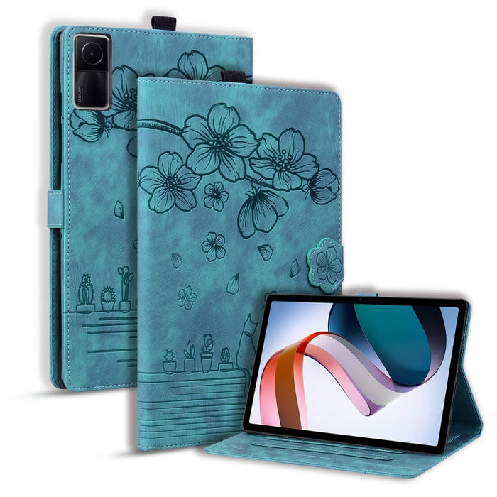 Funda para tableta de cuero con relieve de gato Sakura de dibujos animados, For Xiaomi Redmi Pad 2 SE 9.7 2026, For Xiaomi Pad 8 / 8 Pro / 7 / 7 Pro, For Xiaomi Redmi Pad 2 Pro / Pro 12.1, For Xiaomi Redmi K Pad, For Xiaomi Redmi Pad 2                 ...