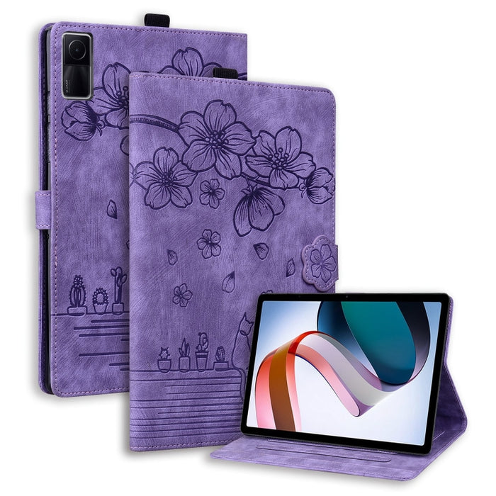 Funda para tableta de cuero con relieve de gato Sakura de dibujos animados, For Xiaomi Redmi Pad 2 SE 9.7 2026, For Xiaomi Pad 8 / 8 Pro / 7 / 7 Pro, For Xiaomi Redmi Pad 2 Pro / Pro 12.1, For Xiaomi Redmi K Pad, For Xiaomi Redmi Pad 2                 ...